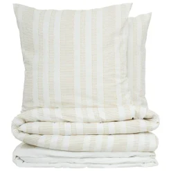 Housse de couette et deux taies coton (260 x 240 cm) Dobby Terracotta