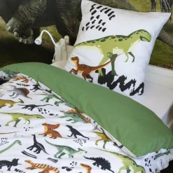 Housse de couette et une taie enfant coton (140 x 200 cm) Cretace Verte