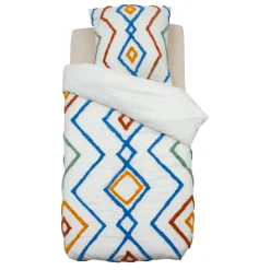Housse de couette et une taie enfant coton (140 x 200 cm) Marrakech Multicolore