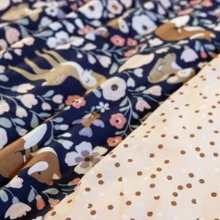 Housse de couette et une taie enfant coton (140 x 200 cm) Forêt enchantée Multicolore