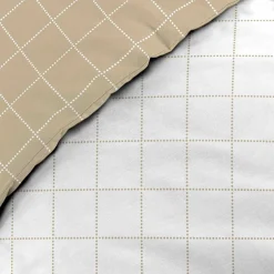 Housse de couette et une taie d'oreiller en coton (140 x 200 cm) Cadria Blanc