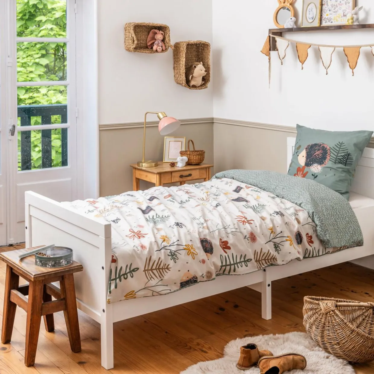 Housse de couette et une taie enfant coton (140 x 200 cm) Polisson Multicolore