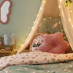 Housse de couette et une taie enfant coton (140 x 200 cm) Fée Multicolore