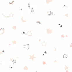 Housse de couette et une taie enfant coton (140 x 200 cm) Chat Rose