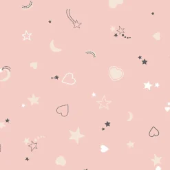 Housse de couette et une taie enfant coton (140 x 200 cm) Chat Rose