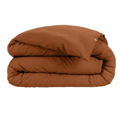 Housse de couette flanelle de coton (260 x 240 cm) Nina Terracotta