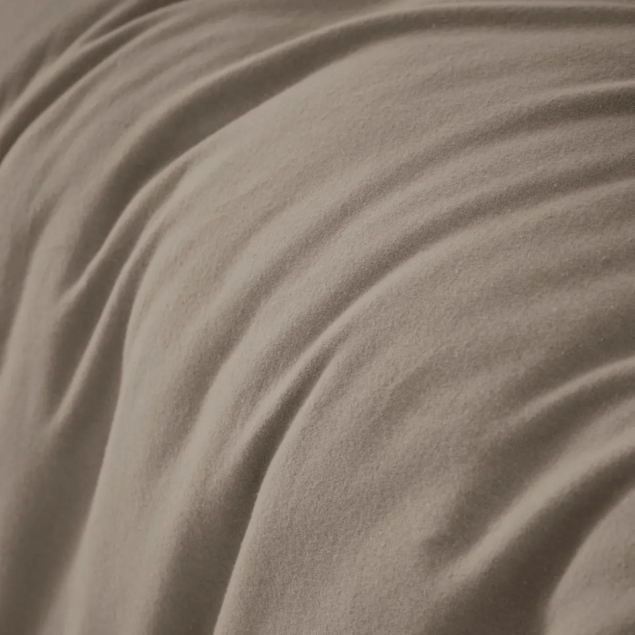 Housse de couette flanelle de coton (140 x 200 cm) Nina Ficelle