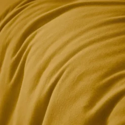 Housse de couette flanelle de coton (260 x 240 cm) Nina Jaune ocre