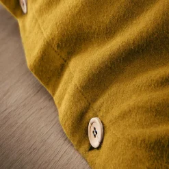 Housse de couette flanelle de coton (240 x 220 cm) Nina Jaune ocre