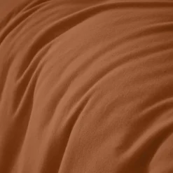 Housse de couette flanelle de coton (200 x 200 cm) Nina Terracotta