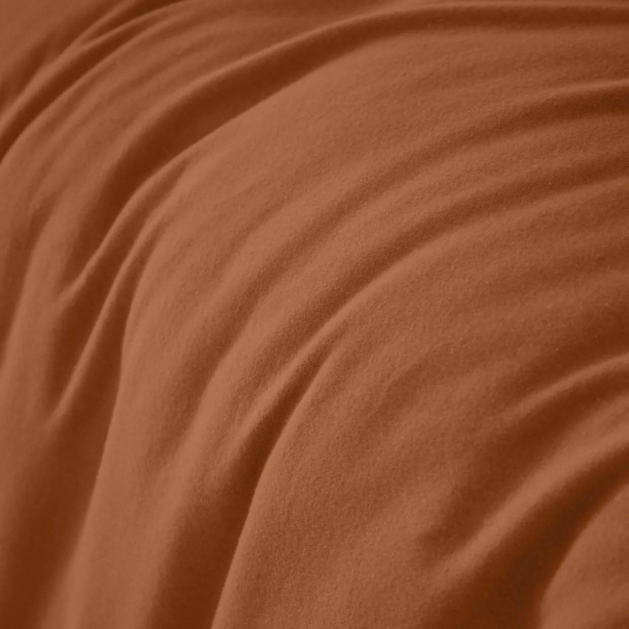 Housse de couette flanelle de coton (200 x 200 cm) Nina Terracotta