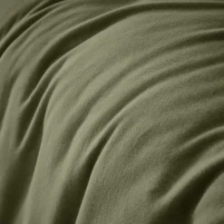 Housse de couette flanelle de coton (280 x 240 cm) Nina Vert romarin