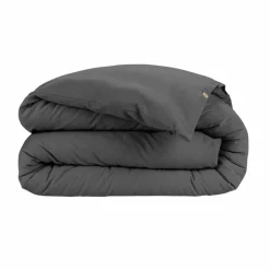Housse de couette flanelle de coton (200 x 200 cm) Théa Gris anthracite