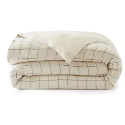 Housse de couette gaze de coton (260 x 240 cm) Gaïa Match Beige pampa