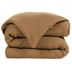 Housse de couette gaze de coton (140 x 200 cm) Gaïa Camel