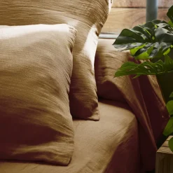 Housse de couette gaze de coton (140 x 200 cm) Gaïa Camel