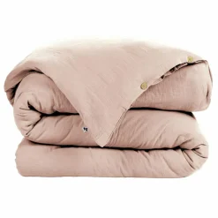 Housse de couette gaze de coton (240 x 220 cm) Gaïa Rose poudré