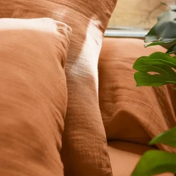 Housse de couette gaze de coton (140 x 200 cm) Gaïa Abricot