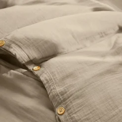 Housse de couette gaze de coton (200 x 200 cm) Gaïa Ficelle