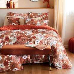 Housse de couette gaze de coton (200 x 200 cm) Gaïa azalée Terracotta