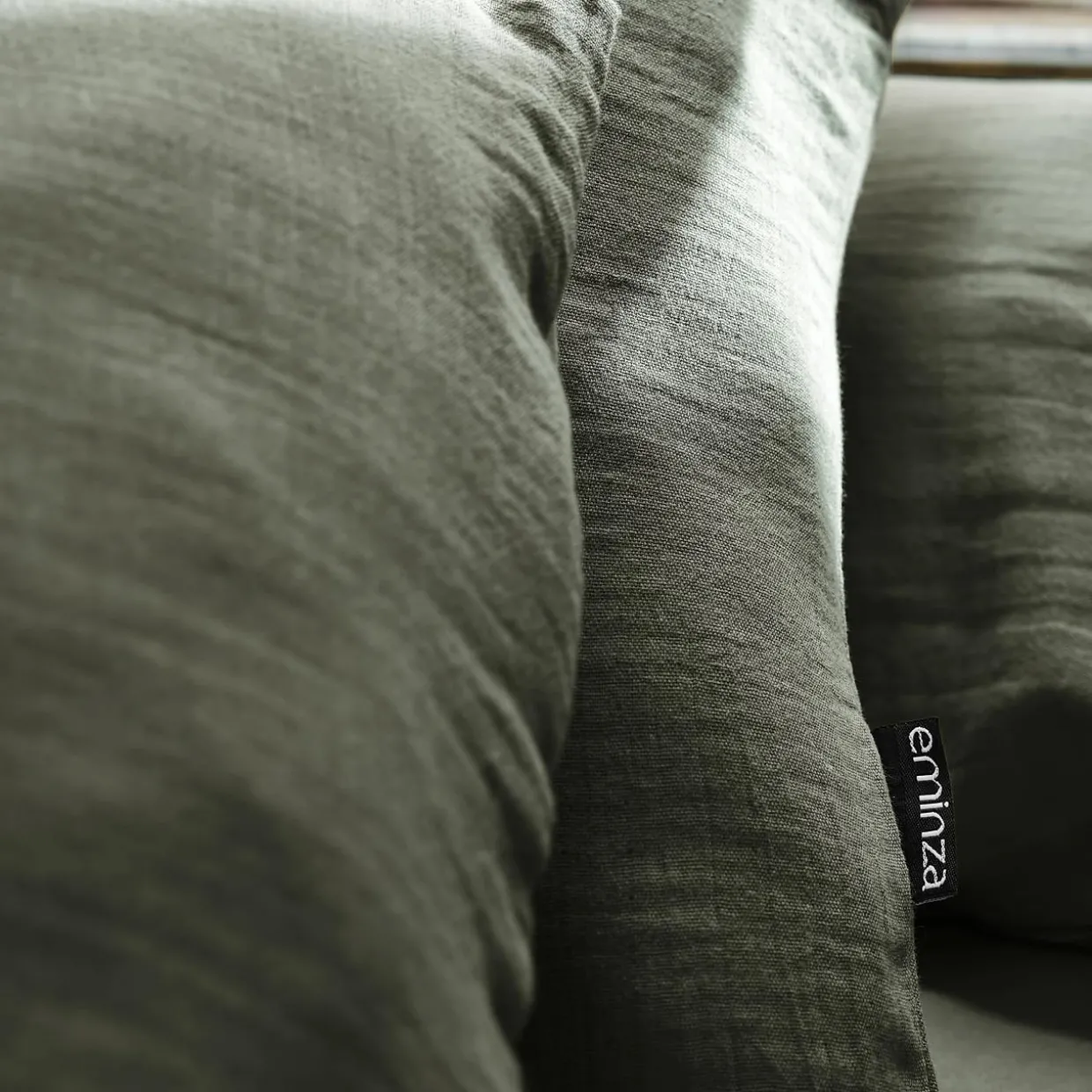 Housse de couette gaze de coton (260 x 240 cm) Gaïa Vert romarin