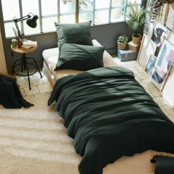 Housse de couette gaze de coton (140 x 200 cm) Gaïa Vert sapin