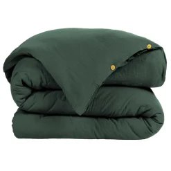 Housse de couette gaze de coton (140 x 200 cm) Gaïa Vert sapin