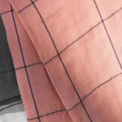 Housse de couette gaze de coton (260 x 240 cm) Gaïa Match Rose pêche