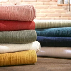 Housse de couette gaze de coton (240 x 220 cm) Gaïa Vert eucalyptus