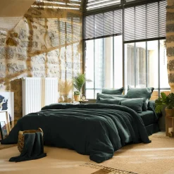 Housse de couette gaze de coton (260 x 240 cm) Gaïa Vert sapin