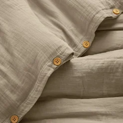 Housse de couette gaze de coton (140 x 200 cm) Gaïa Ficelle