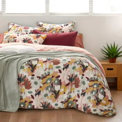 Housse de couette gaze de coton (140 x 200 cm) Azel Multicolore