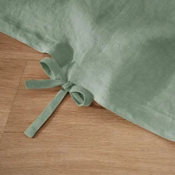Housse de couette lin lavé (240 x 220 cm) Louise Vert eucalyptus