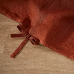 Housse de couette lin lavé (240 x 220 cm) Louise Terracotta