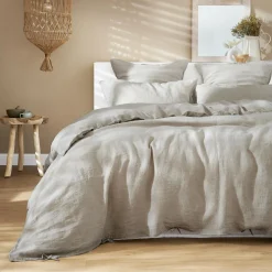 Housse de couette lin lavé (260 x 240 cm) Louise Beige