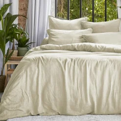 Housse de couette lyocell Tencel™ lavé (260 x 240 cm) Olivia Beige pampa