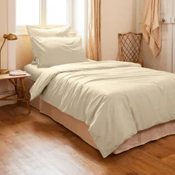 Housse de couette percale de coton (140 x 200 cm) Cali Beige