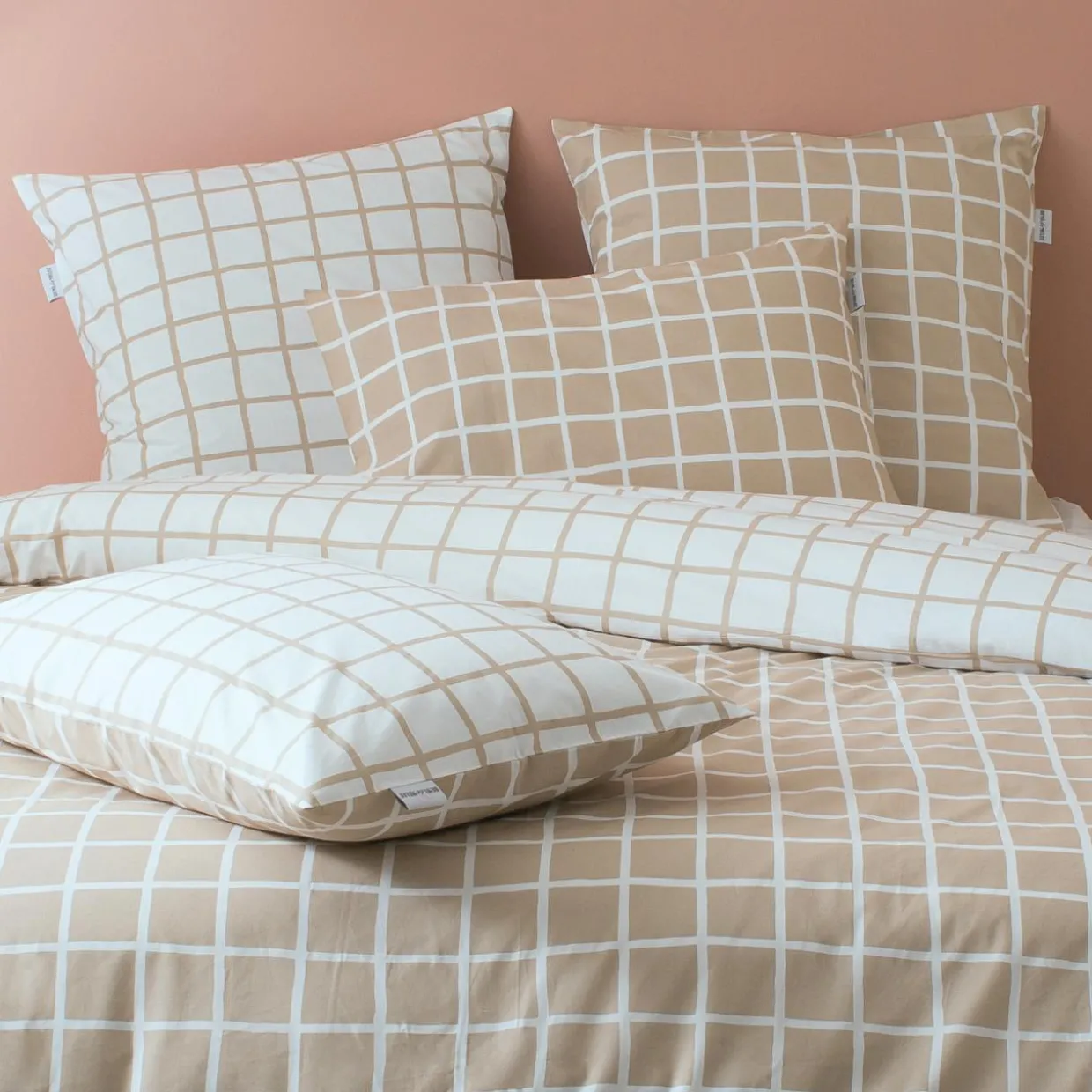 Housse de couette percale de coton (260 x 240 cm) Max Beige