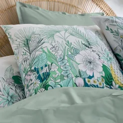 Housse de couette percale de coton (240 x 220 cm) Bali Verte
