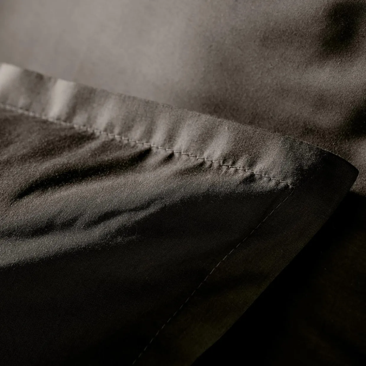 Housse de couette percale de coton (140 x 200 cm) Cali Noire