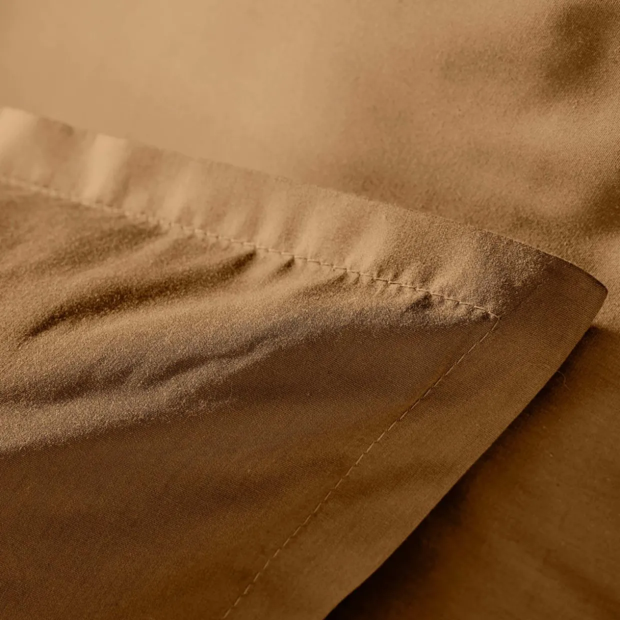 Housse de couette percale de coton (240 x 220 cm) Cali Camel