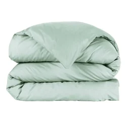Housse de couette percale de coton (280 x 240 cm) Cali Vert eucalyptus