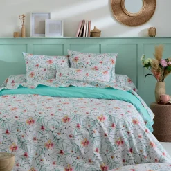 Housse de couette percale de coton (200 x 200 cm) Roxane Multicolore