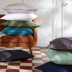 Housse de couette percale de coton (280 x 240 cm) Cali Vert romarin