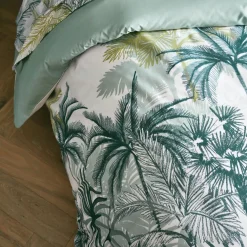 Housse de couette percale de coton (240 x 220 cm) Trinidad Mousson Verte