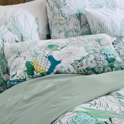 Housse de couette percale de coton (200 x 200 cm) Bali Verte