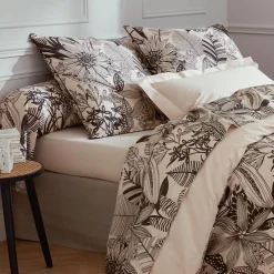 Housse de couette percale de coton (280 x 240 cm) Alba Noire