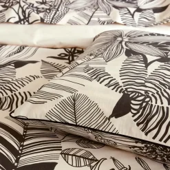 Housse de couette percale de coton (260 x 240 cm) Alba Noire