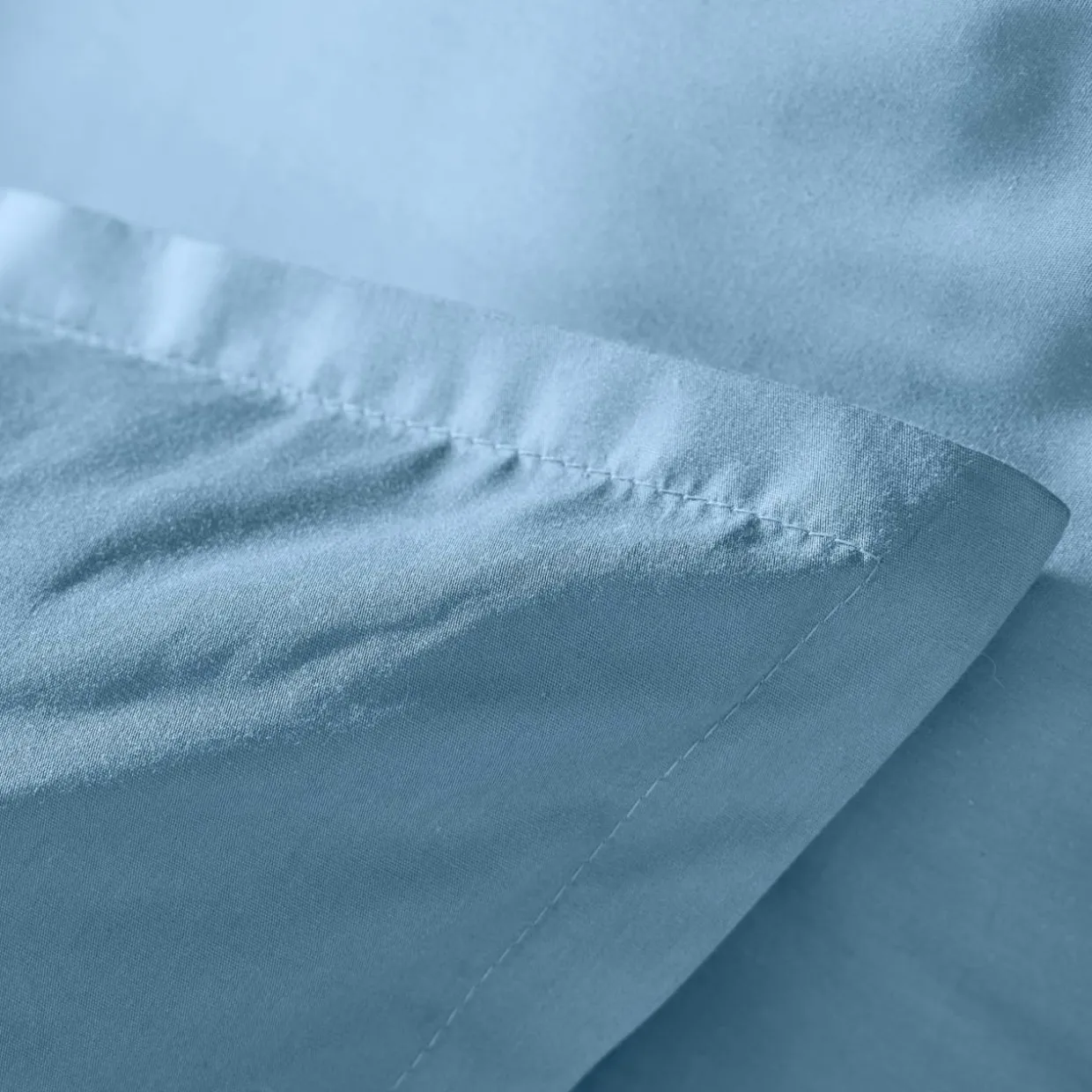 Housse de couette percale de coton (140 x 200 cm) Cali Bleu ciel