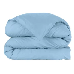 Housse de couette percale de coton (140 x 200 cm) Cali Bleu ciel